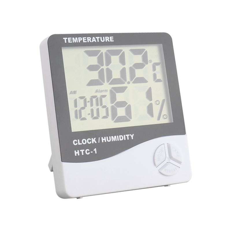 Digital Hygrometer Probe - เครื่องวัดอุณหภูมิและความชื้นแบบดิจิตอล 3 ปุ่ม เครื่องวัดอุณหภูมิในร่ม ไฮโกรมิเตอร์ นาฬิกาปลุก
