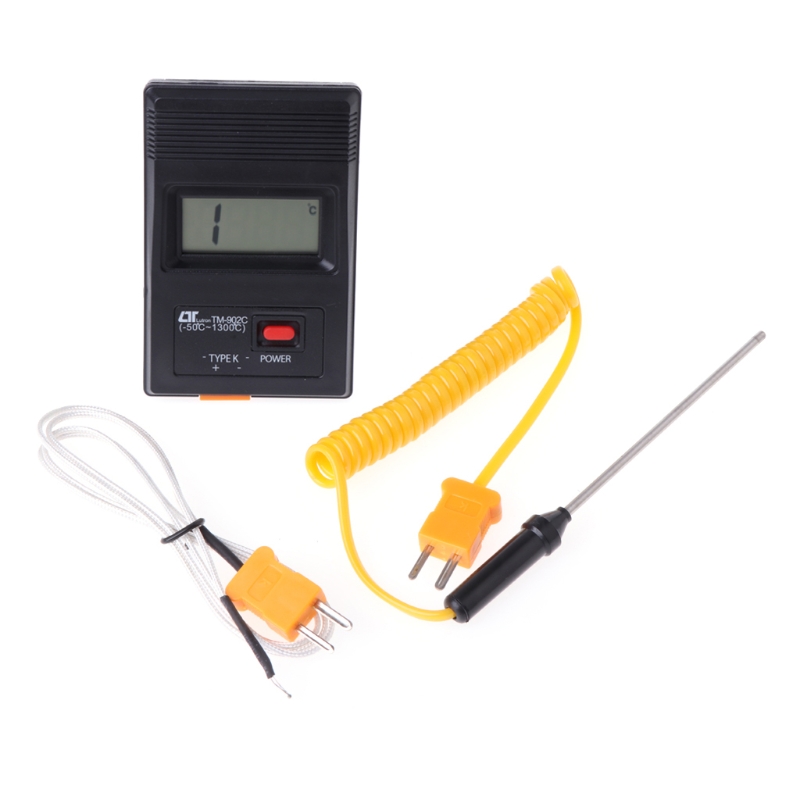 Digital Hygrometer Probe - -50C กับ1300C เครื่องวัดอุณหภูมิขนาดกะทัดรัดแบบดิจิตอลแบบพกพาเซ็นเซอร์วัดอุณหภูมิชนิด K
