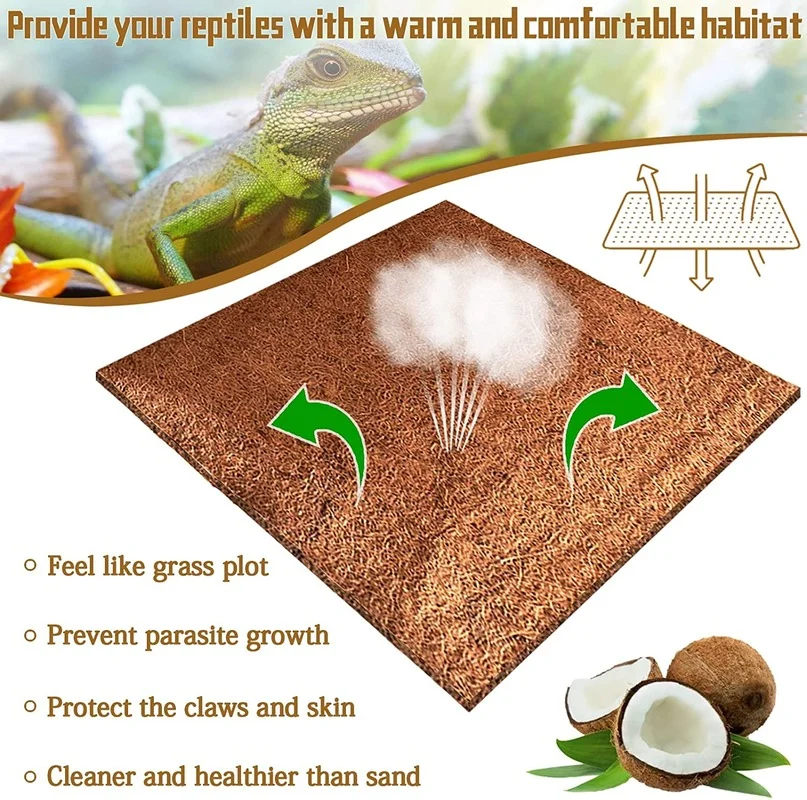 พรมปูพื้นสำหรับสัตว์เลื้อยคลาน - Substrate Coconut Fiber บทวิจารณ์และราคา