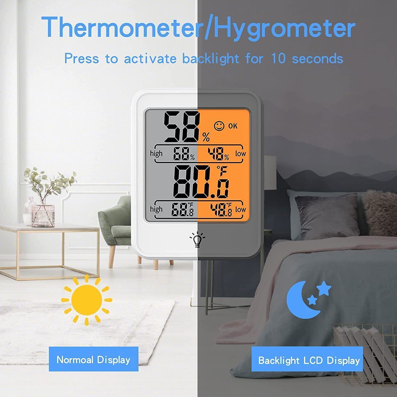 ไฮโกรมิเตอร์ดิจิตอล LCD เครื่อ - Digital Hygrometer Probe บทวิจารณ์และราคา